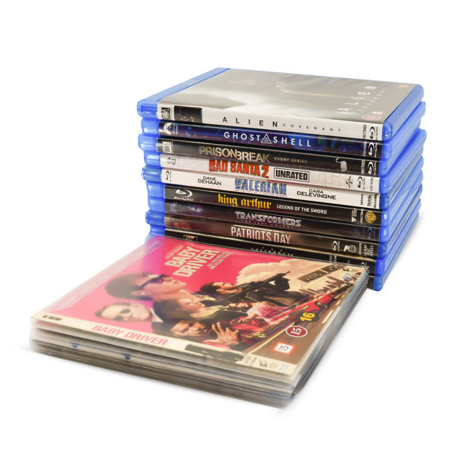 Enkele/dubbele Blu-Ray hoes met vilt