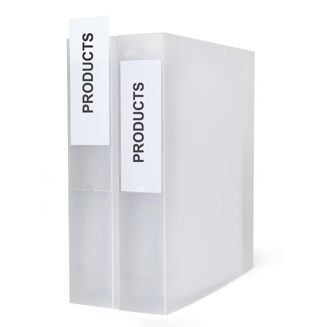 Zelfklevende etikethouder, permanent, 25 x 75 mm, met etiketten