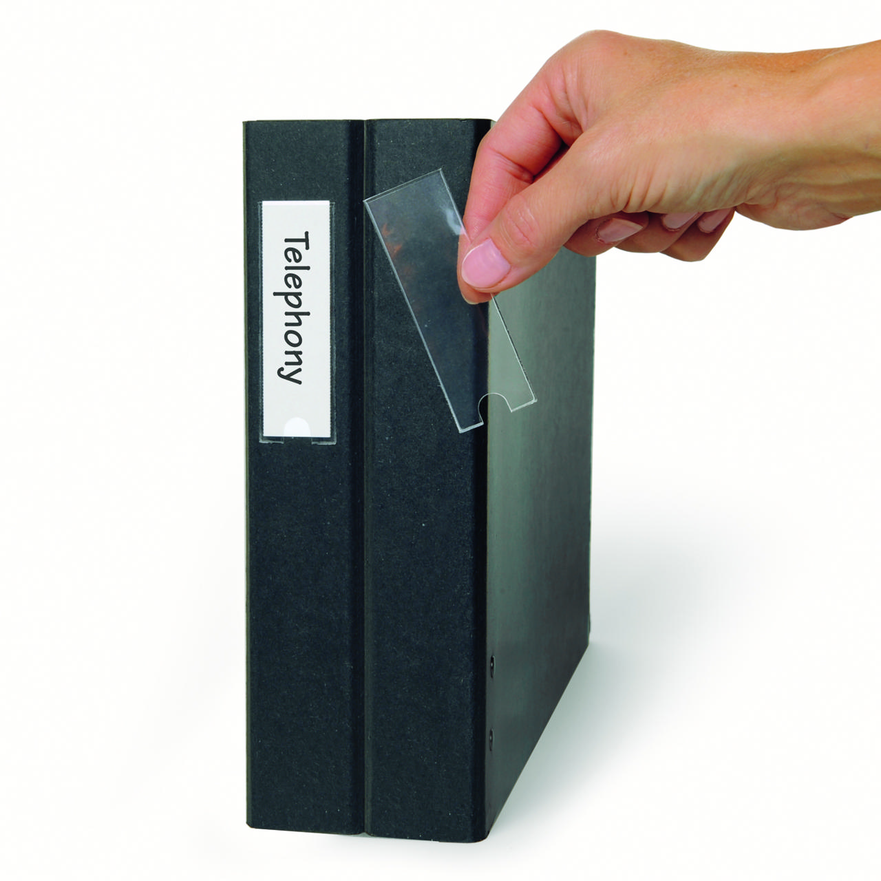 Zelfklevende etikethouder, permanent, 25 x 102 mm, met printbare etiketten