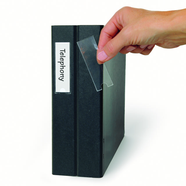 Zelfklevende etikethouder, permanent, 25 x 102 mm, met printbare etiketten