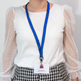 Zelflaminerende badge, met clip, horizontaal