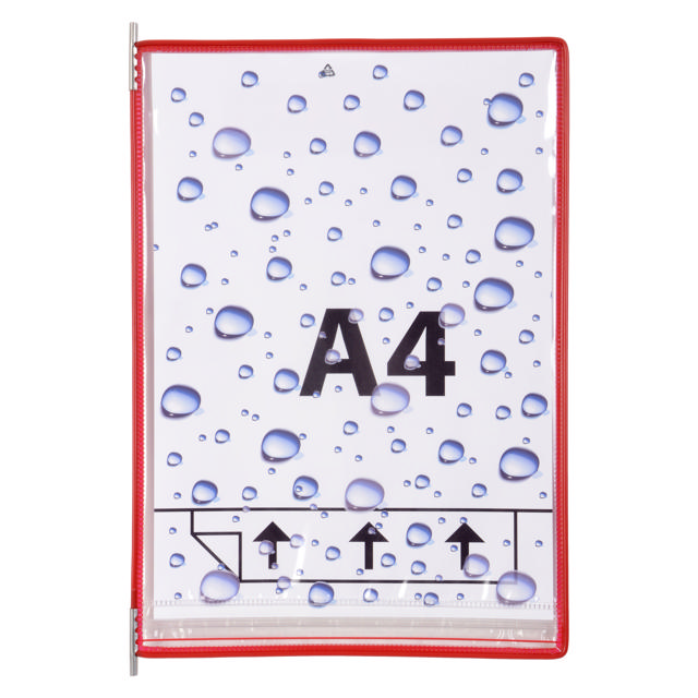 Tarifold Drypocket zichtpanelen, roestvrij staal scharnieren, A4, verticaal