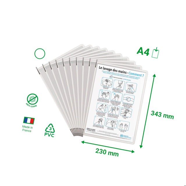 Tarifold antimicrobiële zichtpaneel, A4, verticaal