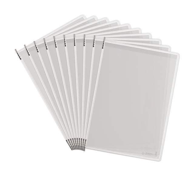 Tarifold antimicrobiële zichtpaneel, roestvrij staal scharnieren, A4, verticaal