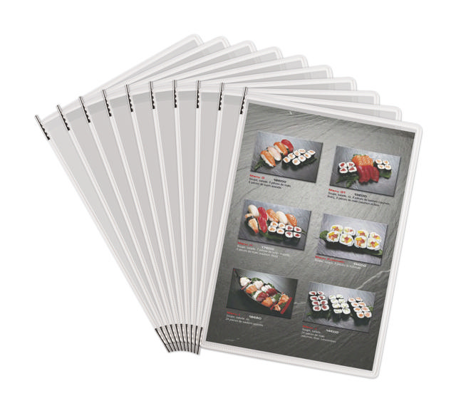 Tarifold antimicrobiële zichtpaneel, roestvrij staal scharnieren, A4, verticaal