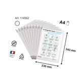 Tarifold antimicrobiële zichtpaneel, roestvrij staal scharnieren, A4, verticaal