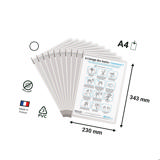 Tarifold antimicrobiële zichtpaneel, roestvrij staal scharnieren, A4, verticaal