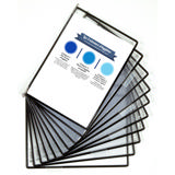 Tarifold antimicrobiële zichtpaneel, roestvrij staal scharnieren, A4, verticaal