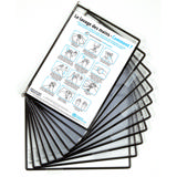 Tarifold antimicrobiële zichtpaneel, roestvrij staal scharnieren, A4, verticaal