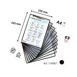 Tarifold antimicrobiële zichtpaneel, roestvrij staal scharnieren, A4, verticaal