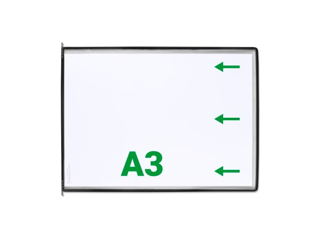 Tarifold zichtpaneel, A3, horizontaal, laden van rechts