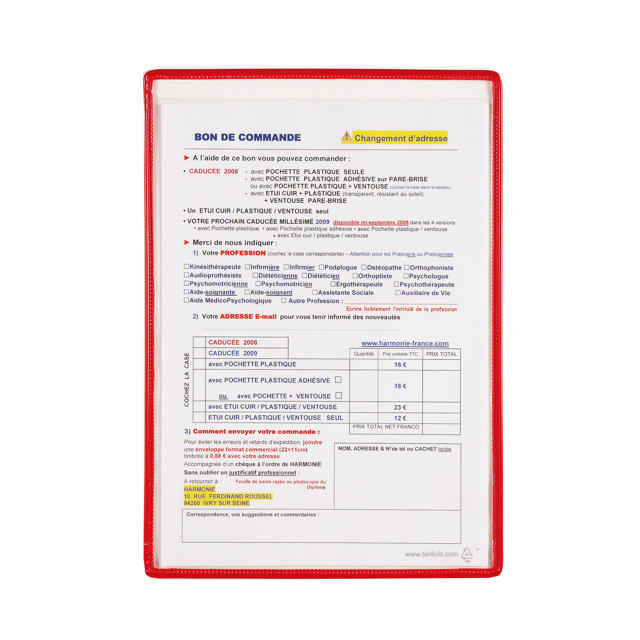 Tarifold standaard zichtpanelen, zonder scharnieren, A4