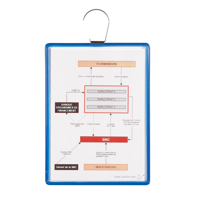 Tarifold displayframe met haak, A5, verticaal