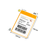Magnetische logistieke identificatiehoes, met neodymiums en klep, A4, Verticaal