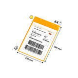 Magnetische logistieke identificatiehoes, met neodymiums en klep, A4, Verticaal