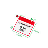 Magnetische logistieke identificatiehoes, met neodymiums en klep, A4, Horizontaal