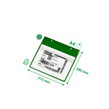 Magnetische logistieke identificatiehoes, met neodymiums en klep, A4, Horizontaal