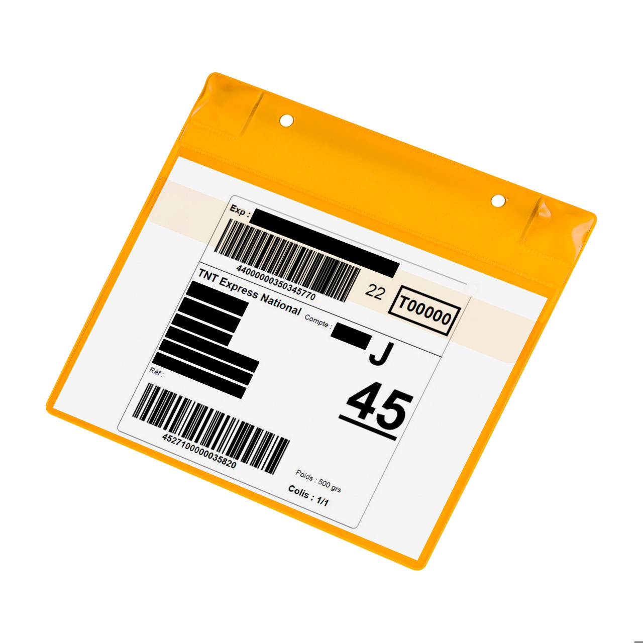 Magnetische logistieke identificatiehoes, met neodymiums en klep, A5, Horizontaal