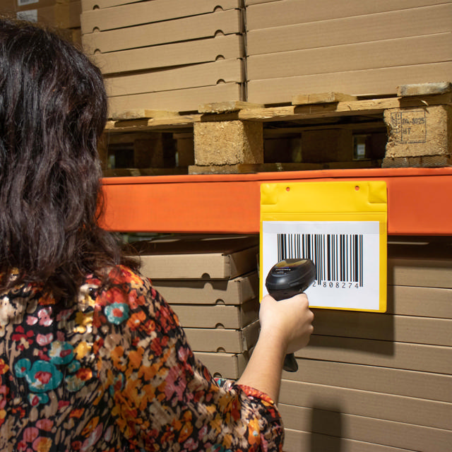 Magnetische logistieke identificatiehoes, met neodymiums en klep, A5, Horizontaal