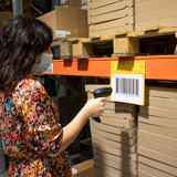 Magnetische logistieke identificatiehoes, met neodymiums en klep, A5, Horizontaal