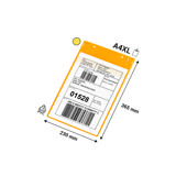 Magnetische logistieke identificatiehoes, met neodymiums en klep, A4 XL, Verticaal