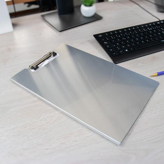 Klembord met klep, aluminium, A4, verticaal