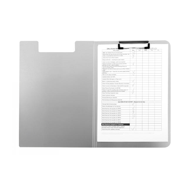 Klembord met klep, aluminium, A4, verticaal