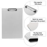 Klembord met klep, aluminium, A4, verticaal