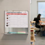 Magnetisch 4-rings presentatie ringband met rand, aluminium, A4, horizontaal