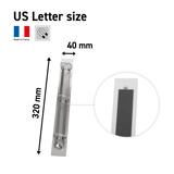 Magnetisch 3-rings presentatiesysteem, aluminium, US Letter-formaat