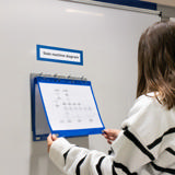 4-rings presentatie ringband, met magnetische bevestiging, Aluminium, A4, Liggend