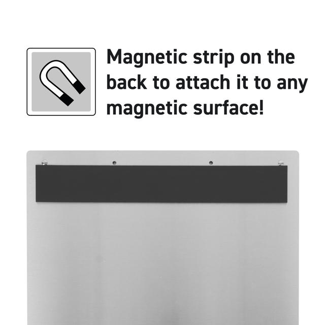 4-rings presentatie ringband, met magnetische bevestiging, Aluminium, A4, Liggend