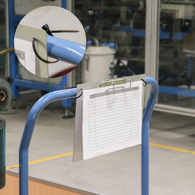 2-rings presentatie ringband, met magnetische bevestiging, Aluminium, A4, Liggend