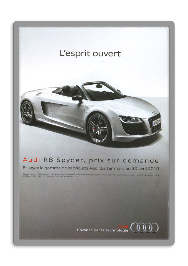 Magneto zelfklevend displayframe, groot formaat, herpositioneerbaar, A1