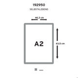 Magneto zelfklevend displayframe, groot formaat, herpositioneerbaar, A2