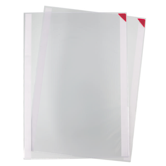 Kang Easy Clic zelfklevende presenteerhoes, herpositioneerbaar, A3, Rode hoek