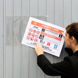 Kang Easy Clic zelfklevende presenteerhoes, herpositioneerbaar, A3, Rode hoek