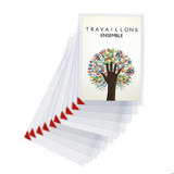 Kang Easy Clic zelfklevende presenteerhoes, herpositioneerbaar, A3, Rode hoek