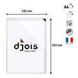 Kang Easy Clic zelfklevende presenteerhoes, herpositioneerbaar, A4, rode hoek