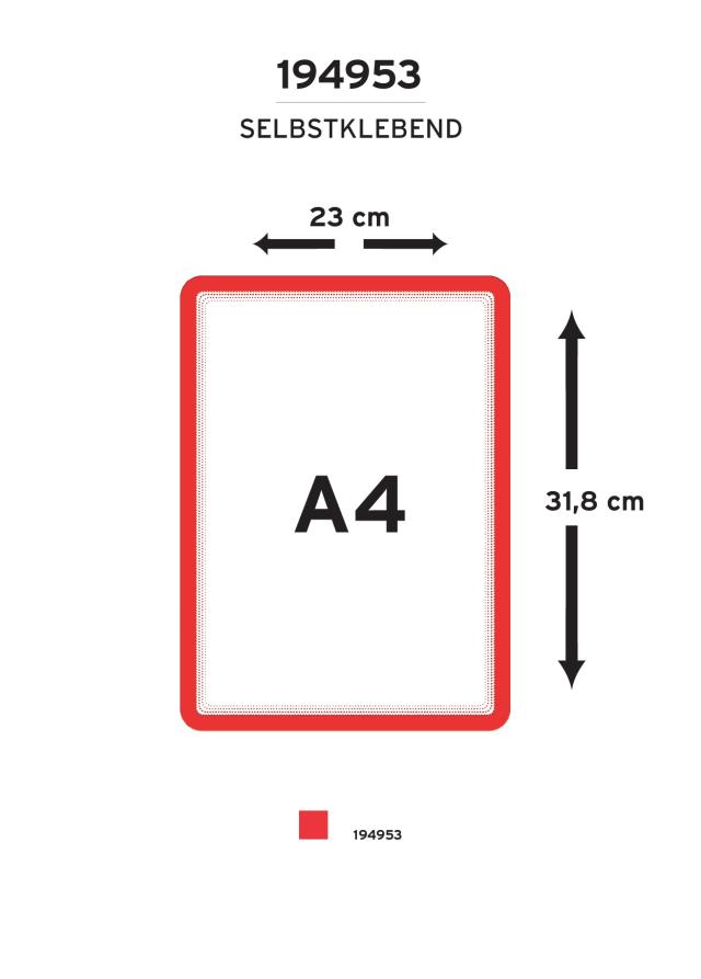 Magneto Zelfklevend displayframe, herpositioneerbare, A4