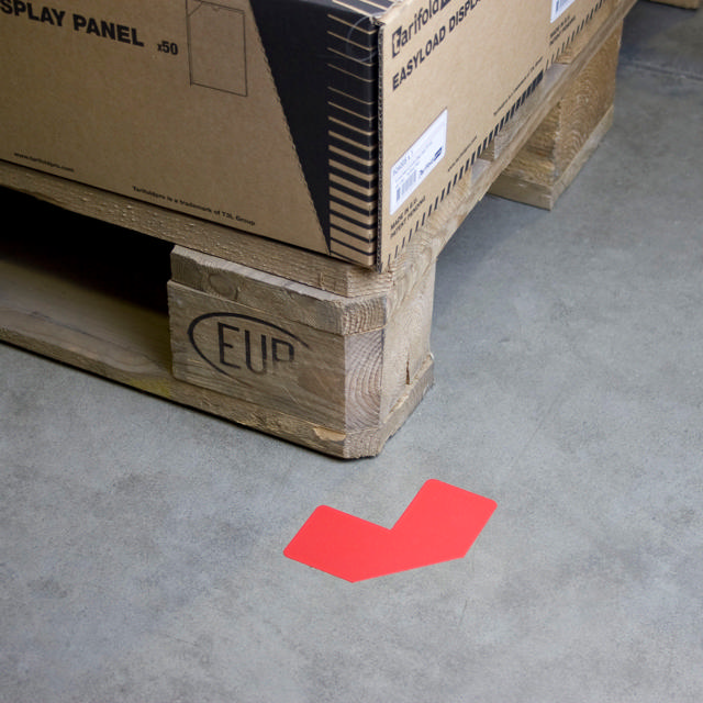 Zelfklevend vloermarkeringssymbool, vorm L