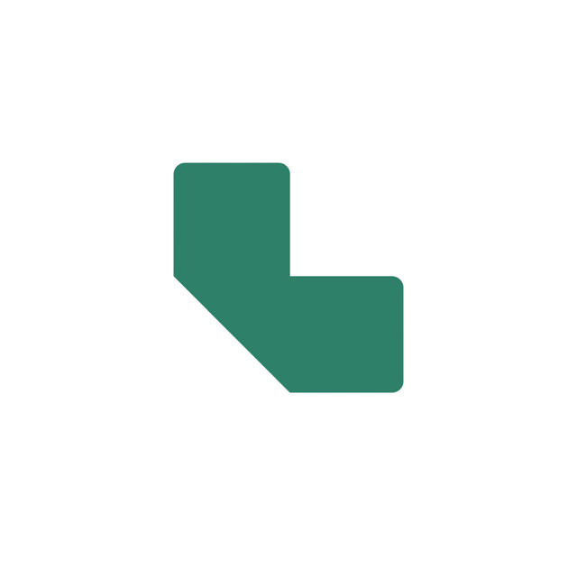 Zelfklevend vloermarkeringssymbool, vorm L