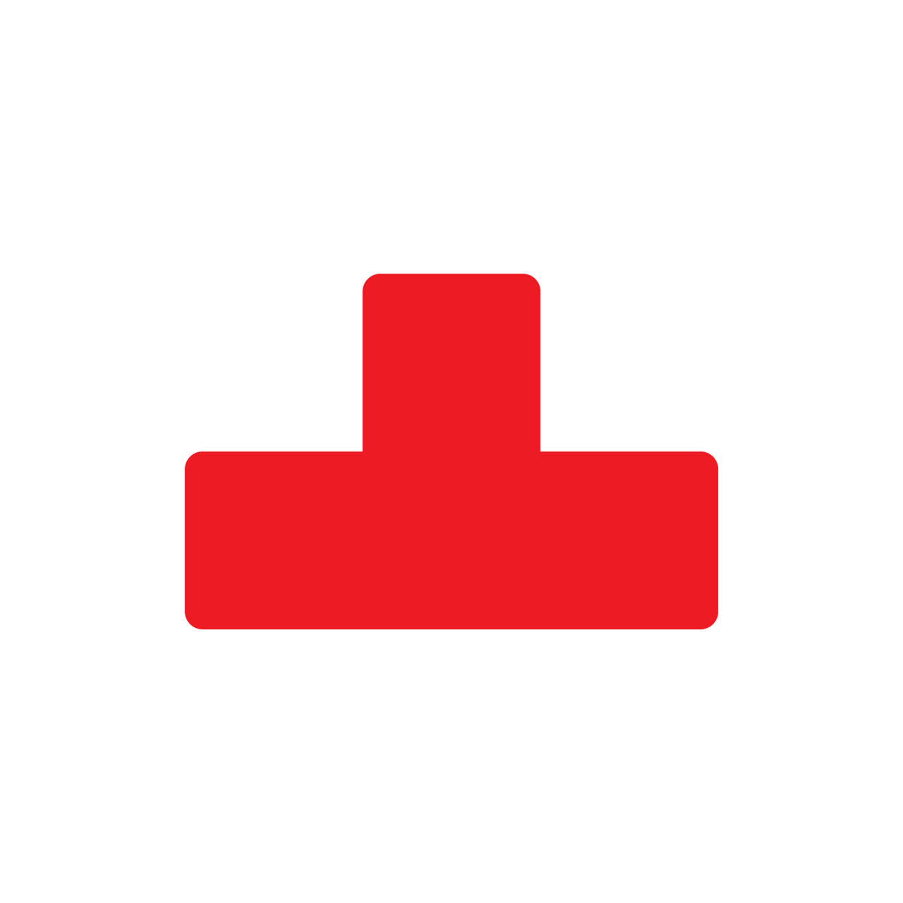 Zelfklevend vloermarkeringssymbool, vorm T