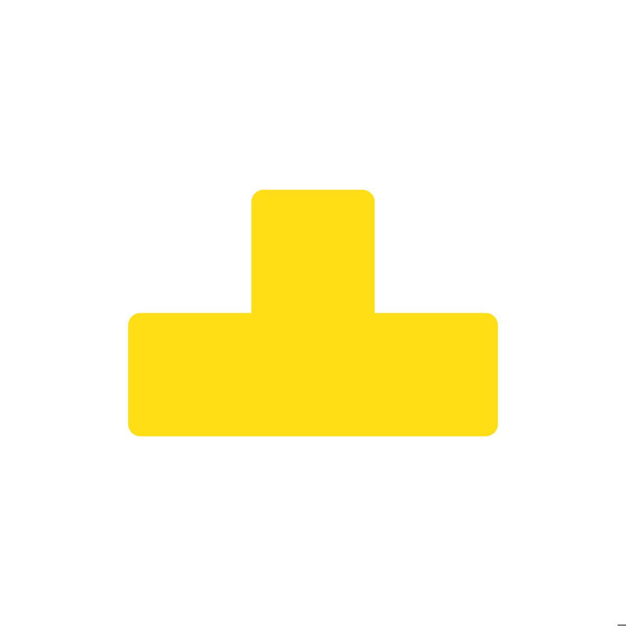 Zelfklevend vloermarkeringssymbool, vorm T