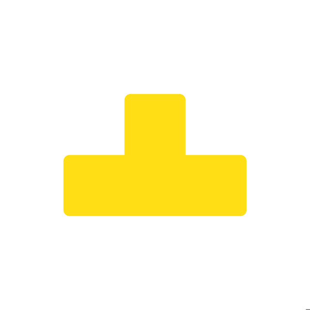 Zelfklevend vloermarkeringssymbool, vorm T