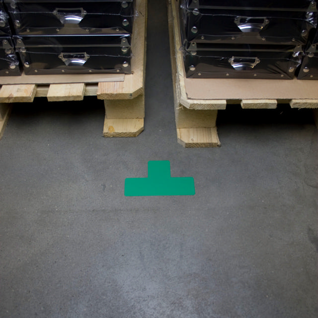 Zelfklevend vloermarkeringssymbool, vorm T