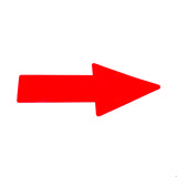 Zelfklevend vloermarkeringssymbool, Pijl