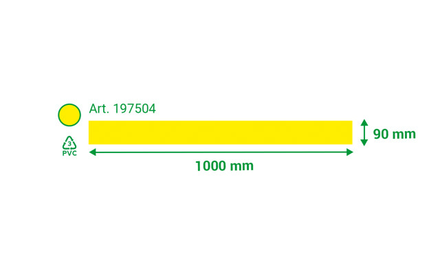 Zelfklevend vloermarkeringslijn, 90 x 1000 mm