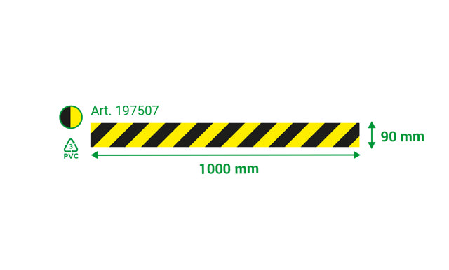 Zelfklevend vloermarkeringslijn, 90 x 1000 mm