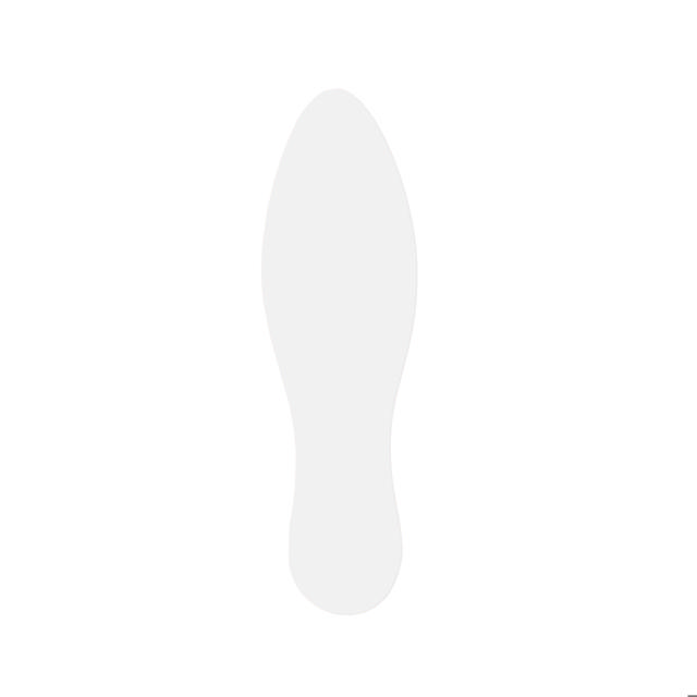 Zelfklevend vloermarkeringssymbool, Voetafdruk